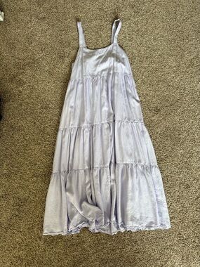 Lilac Tiered Spaghetti Strap Maxi Dress